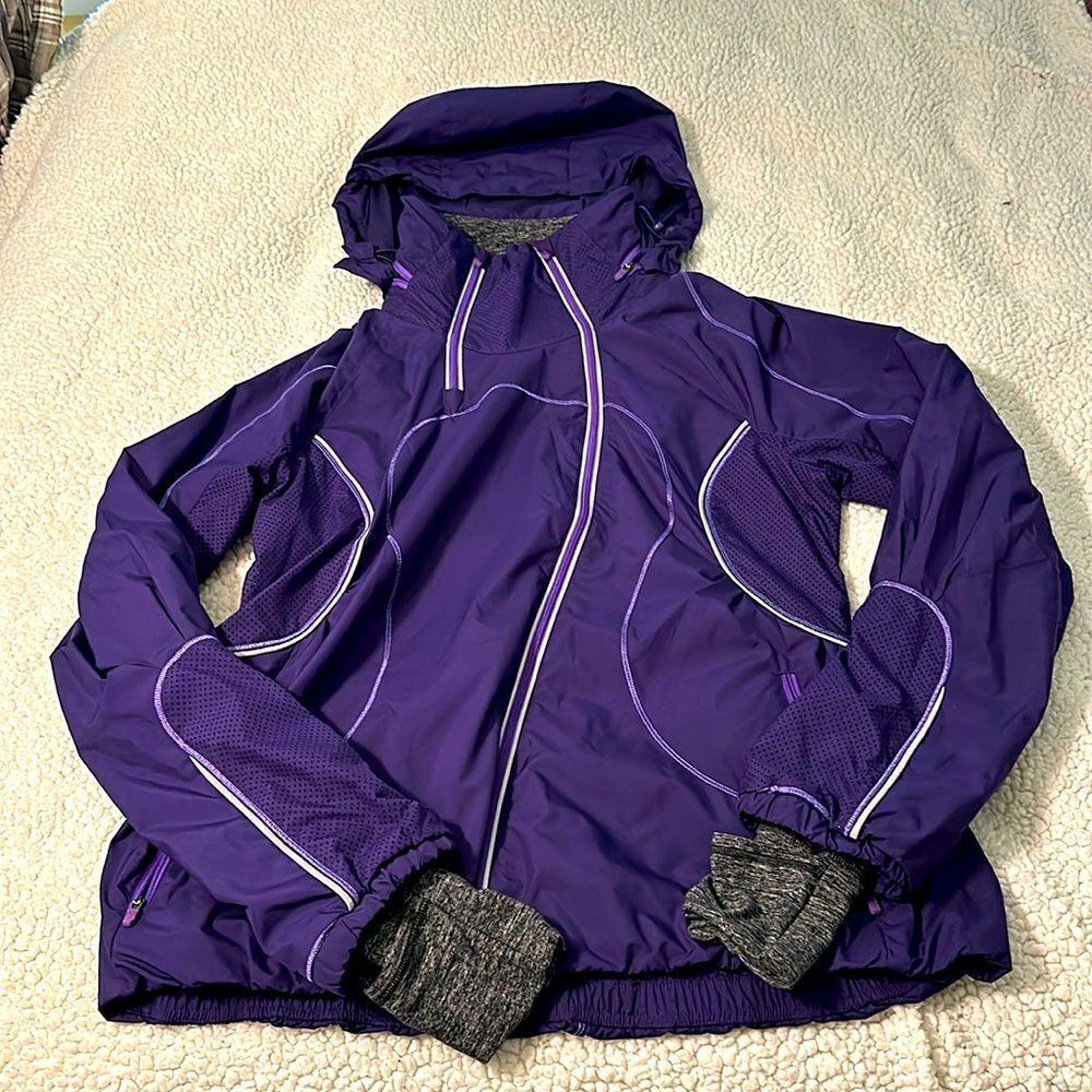 Lululemon Run Inspire Dual Zipper Running Jacket, Purple, Sz 12